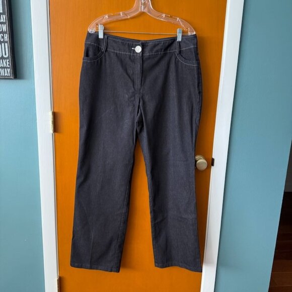 Chapter One Pants - Chapter One Pants Womens Size 16 Black Straight Leg Stretchy NWOT